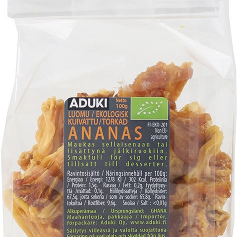 Aduki kuivattu luomu ananas 100g