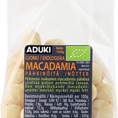 Aduki luomu Macadamiapähkinä 100g