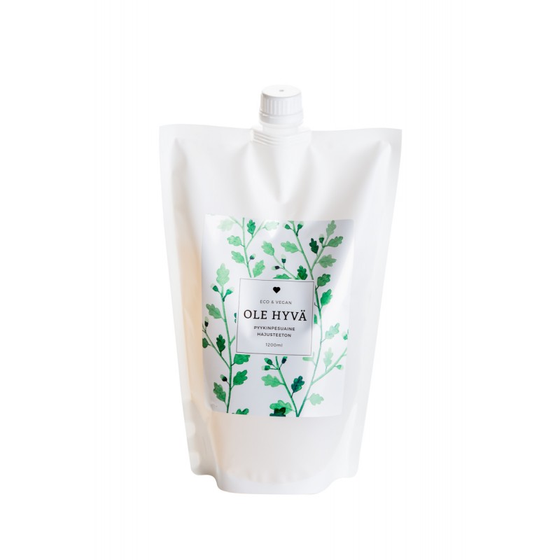 Ole hyvä pyykinpesuaine hajusteeton täyttöpakkaus 1200ml
