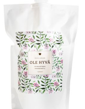 Ole hyvä pyykkietikka piparminttu 1200ml täyttöpussi