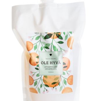 Ole hyvä astianpesuaine veriappelsiini täyttöpussi 1200ml