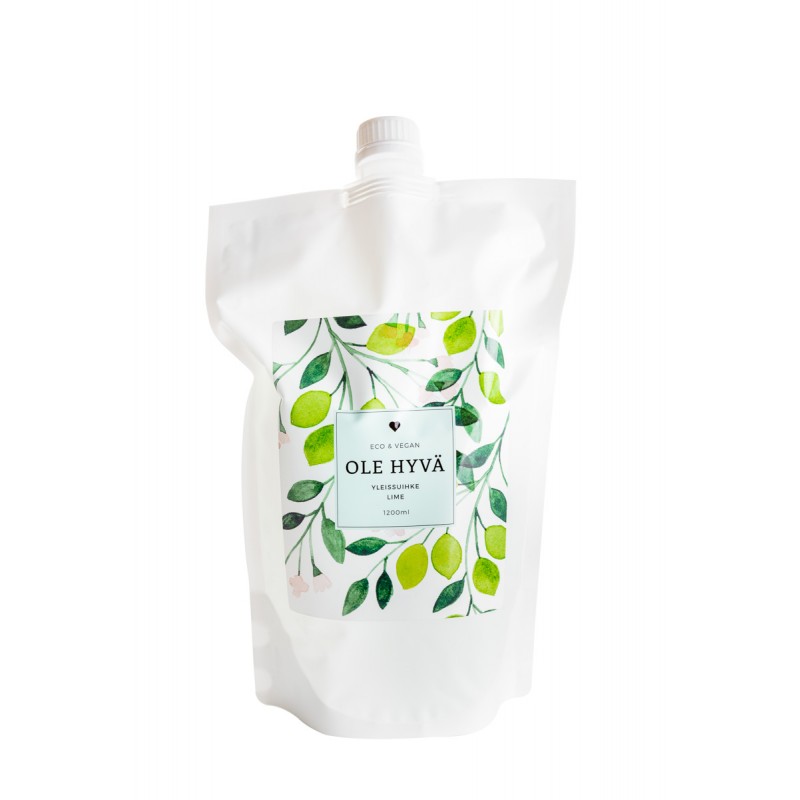 Ole hyvä yleissuihke lime täyttöpakkaus 1200ml 