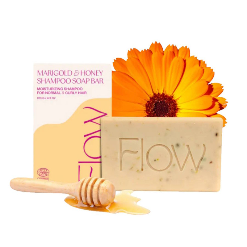 Flow Marigold & Honey Shampoo Soap Bar - Kehäkukka shampoo 120 g