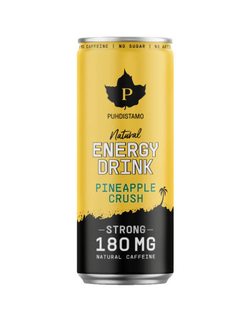 Puhdistamo natural energydrink pineapple crush strong 330ml