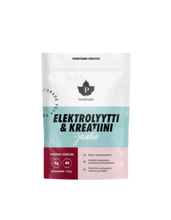 Elektrolyytti & Kreatiini, Kirsikka-Vadelma, 200 g