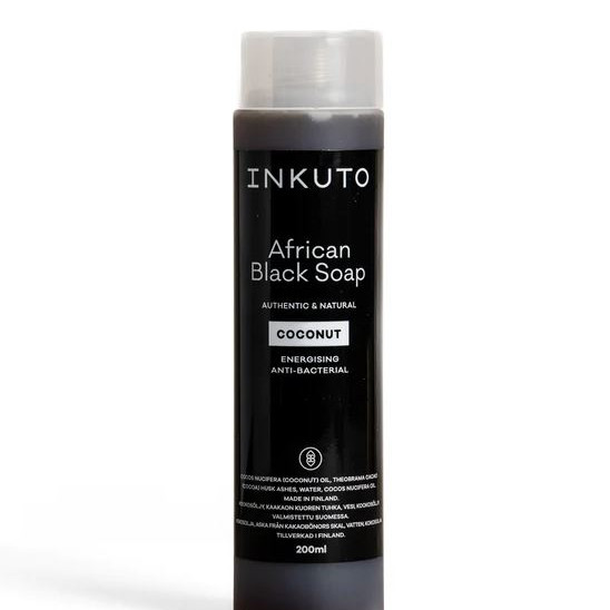 INKUTO Nestemäinen Musta Saippua 200ml Kookos