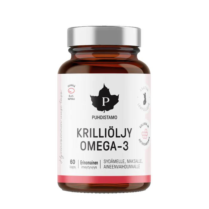 Puhdistamo Krilliöljy omega 3 EPA- ja DHA lähde 60 kapsl