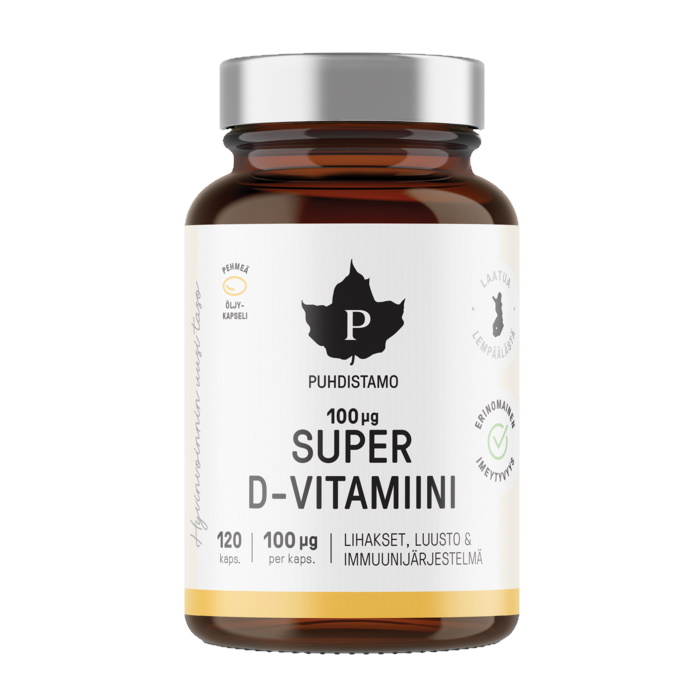 Puhdistamo Super D-vitamiini 120kaps 
