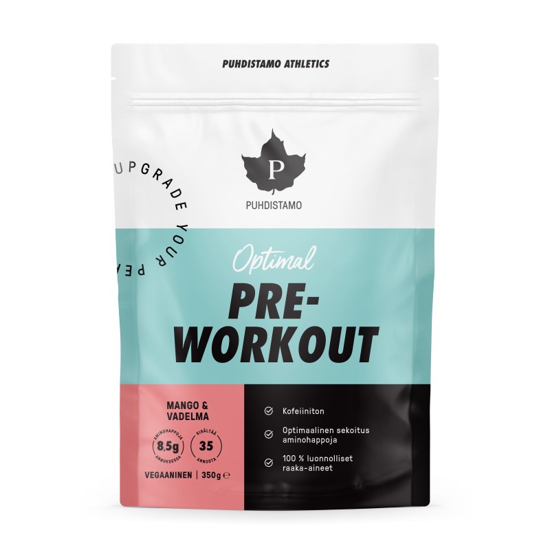 Puhdistamo Optimal Pre-Workout - Mango & Vadelma 350g