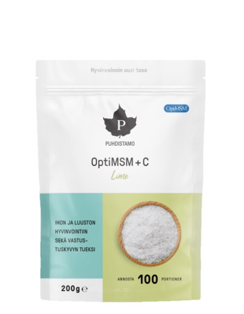 Puhdistamo optiMSM + C lime 200g