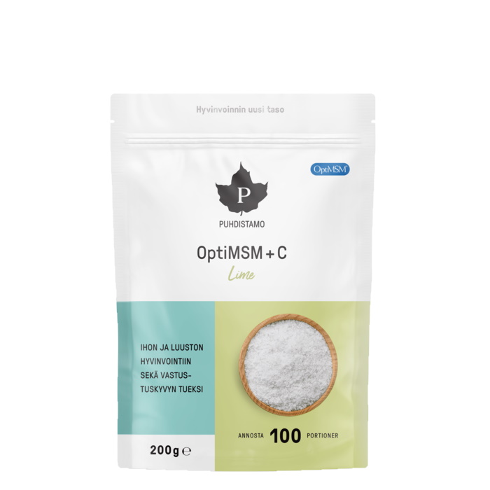 Puhdistamo optiMSM + C lime 200g
