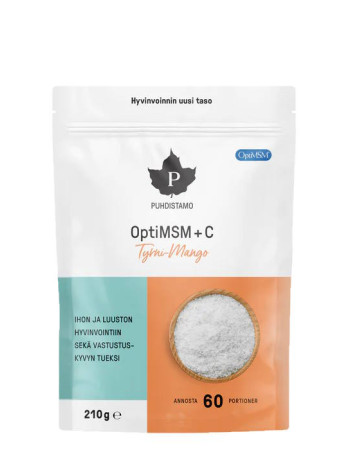 Puhdistamo optiMSM + C Tyrni-Mango 200g