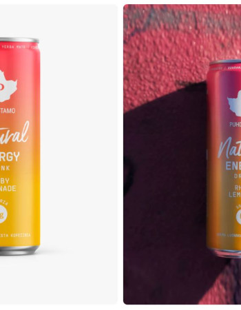 Puhdistamo Natural Energy drink 330ml Rhuby Lemonade, energiajuoma