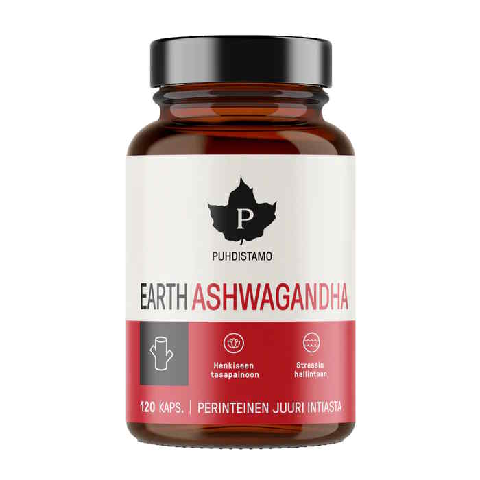 Puhdistamo EARTH Ashwagandha Luomu 120 kaps