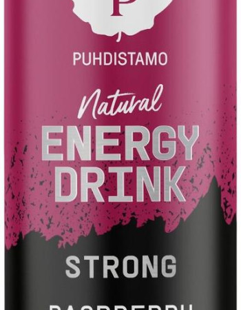 Puhdistamo Natural Energy Drink Strong Raspberry 330 ml