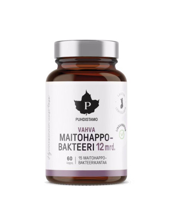 Puhdistamo Vahva Maitohappobakteeri 12 mrd. 60 kaps