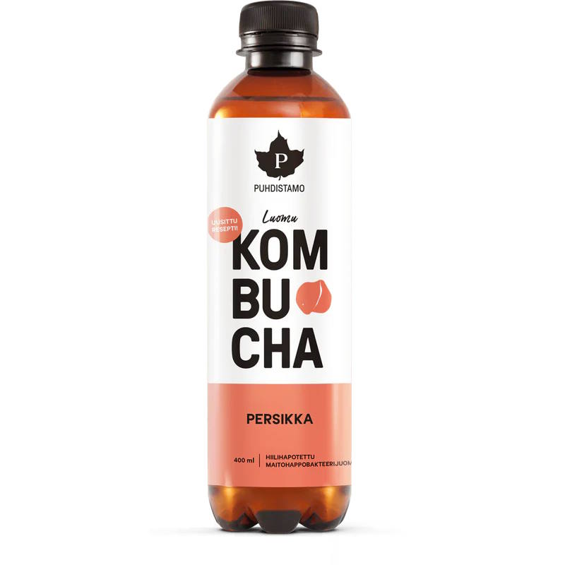 Puhdistamo Luomu Kombucha Persikka 400ml 