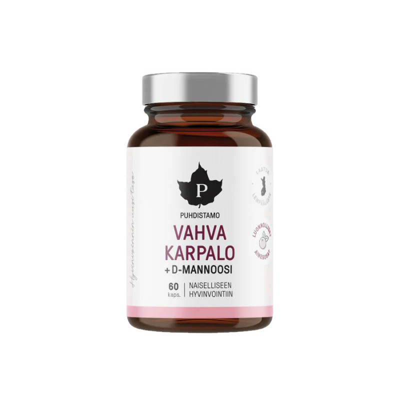 Puhdistamo Vahva karpalo + D-mannoosi