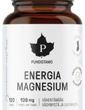 Puhdistamo Energia Magnesium 120 kaps