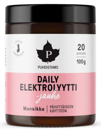 Puhdistamo daily elektrolyyttijauhe mansikka 100g