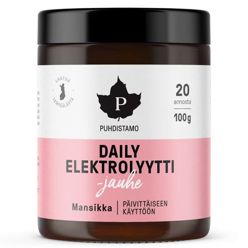 Puhdistamo daily elektrolyyttijauhe mansikka 100g 