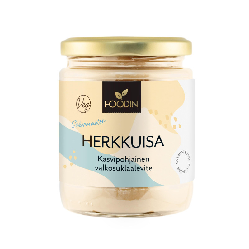 Foodin Herkkuisa valkosuklaalevite sokeroimaton veg 240g 