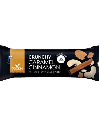 Foodin Karamelli-kaneli kollageeniproteiinipatukka 50g 