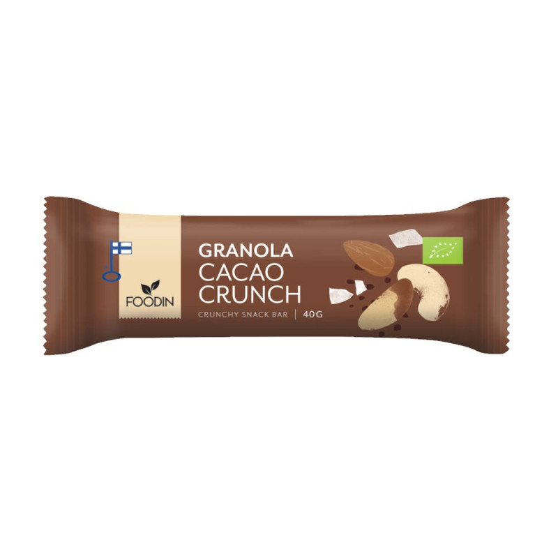 Foodin Granolapatukka Cacao Crunch, luomu 40g 
