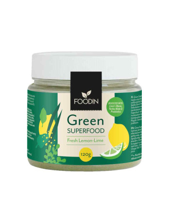 Foodin viherjauhe Green Superfood Fresh Lemon-Lime 120g