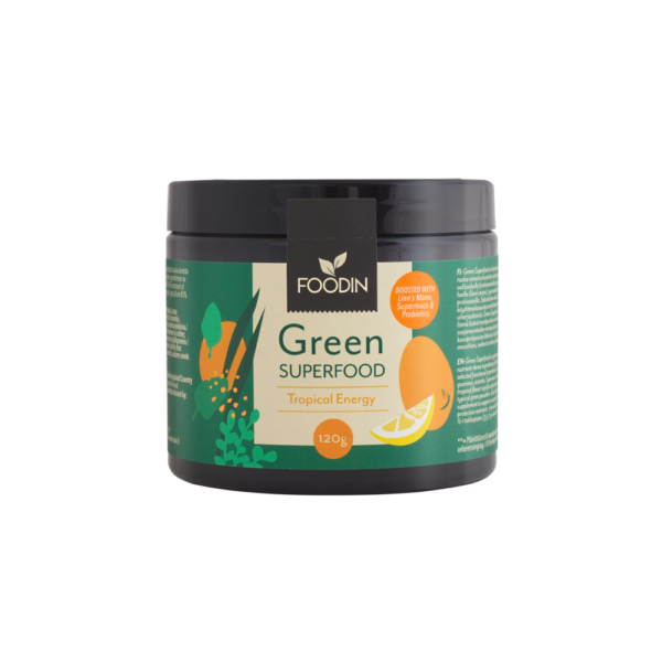 Foodin viherjauhe Green Superfood Tropical Energy 120g 