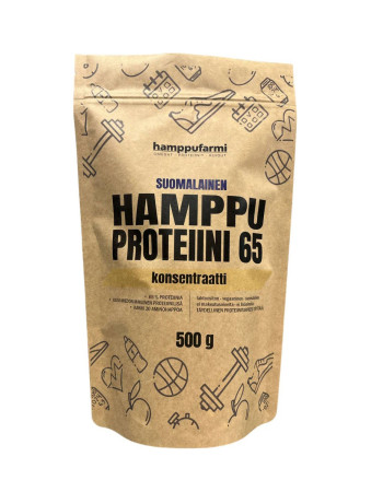 Hamppufarmi hamppuproteiini 65 konsentraatti 500g
