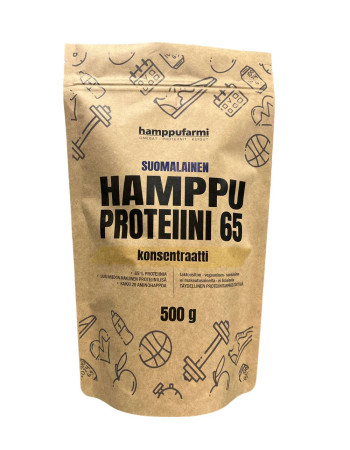 Hamppufarmi hamppuproteiini 65 konsentraatti 500g