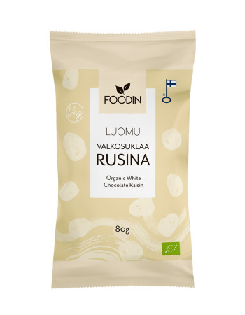 Foodin Veg. Valkosuklaarusina 80g