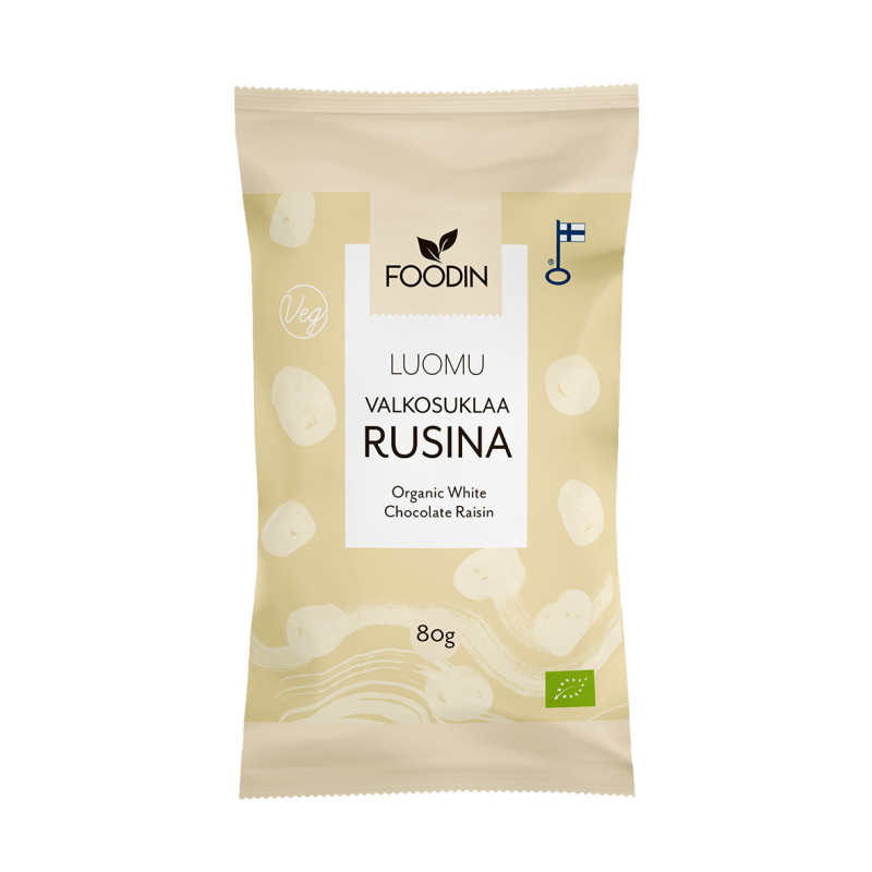 Foodin Veg. Valkosuklaarusina 80g