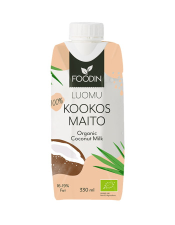 Foodin luomu 100% kookosmaito 330ml 