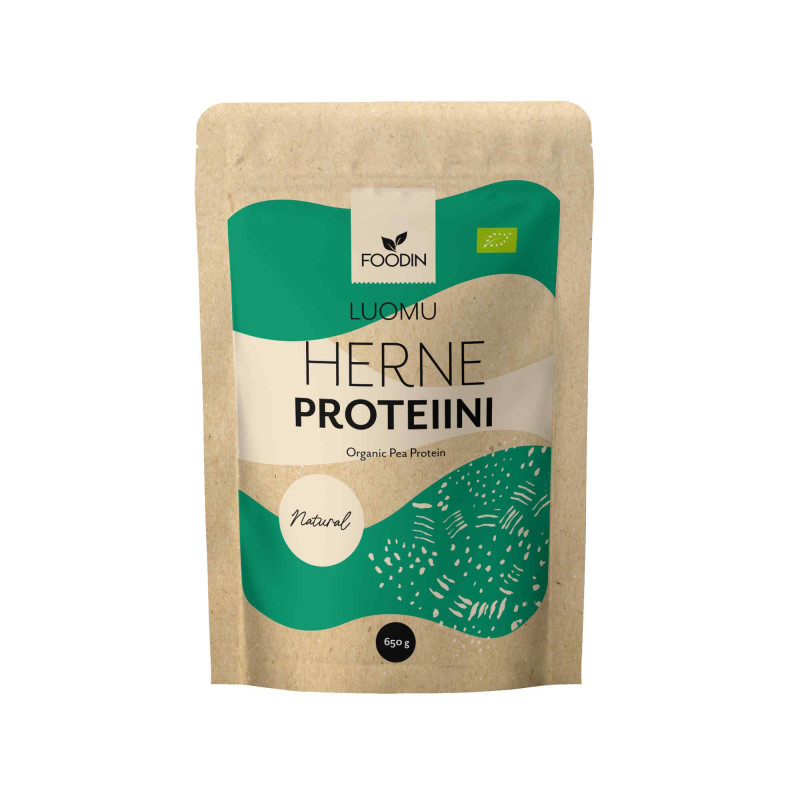 Foodin herneproteiinijauhe maustamaton luomu 650g 
