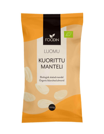 Foodin kuorittu manteli luomu 200g