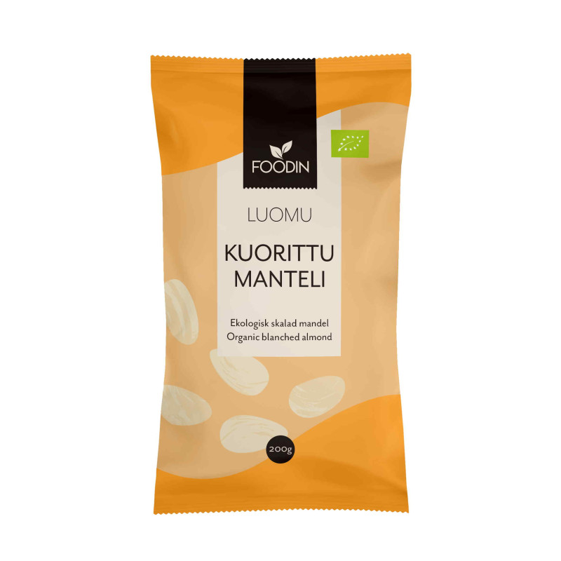 Foodin kuorittu manteli luomu 200g