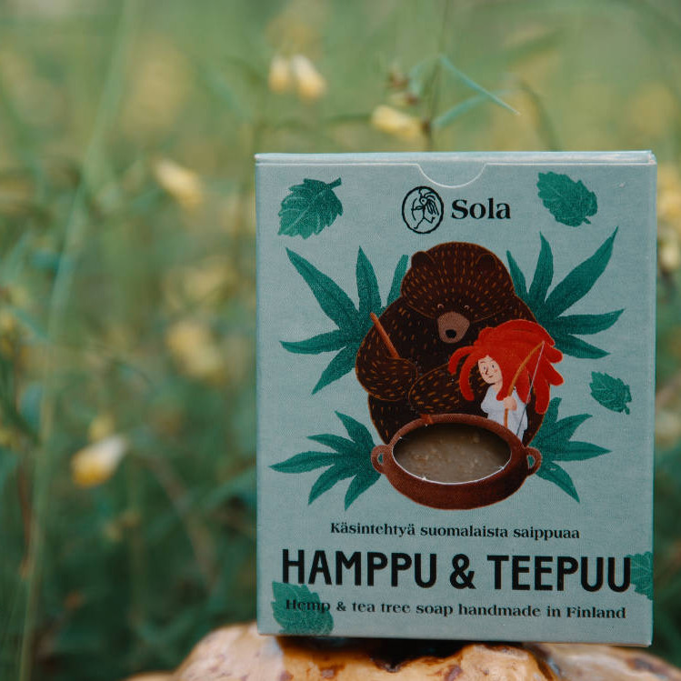 Sola Hamppu & Teepuu palasaippua 60g 