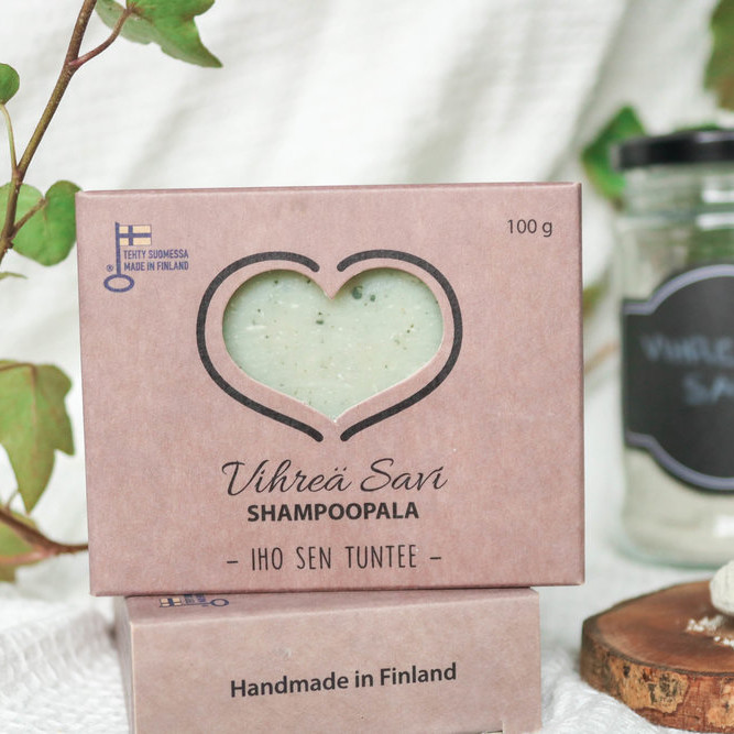 Catteco Vihreäsavi Shampoopala tuuheuttava 100g 