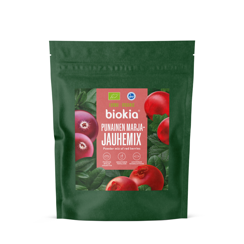 Biokia marjajauhemix punainen luomu 150g TARJOUS päiväys 4.8.2024