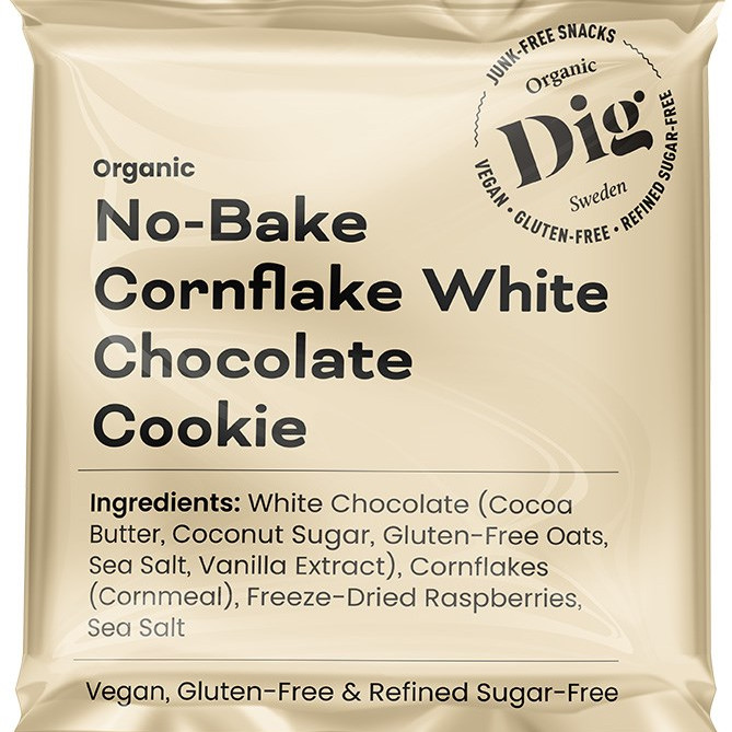 Dig Cornflake-valkosuklaakeksi 30g vegaaninen & luomu