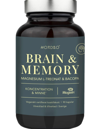Nordbo brain & memory magnesium Magnesiumtreonaatti (90 kapselia)