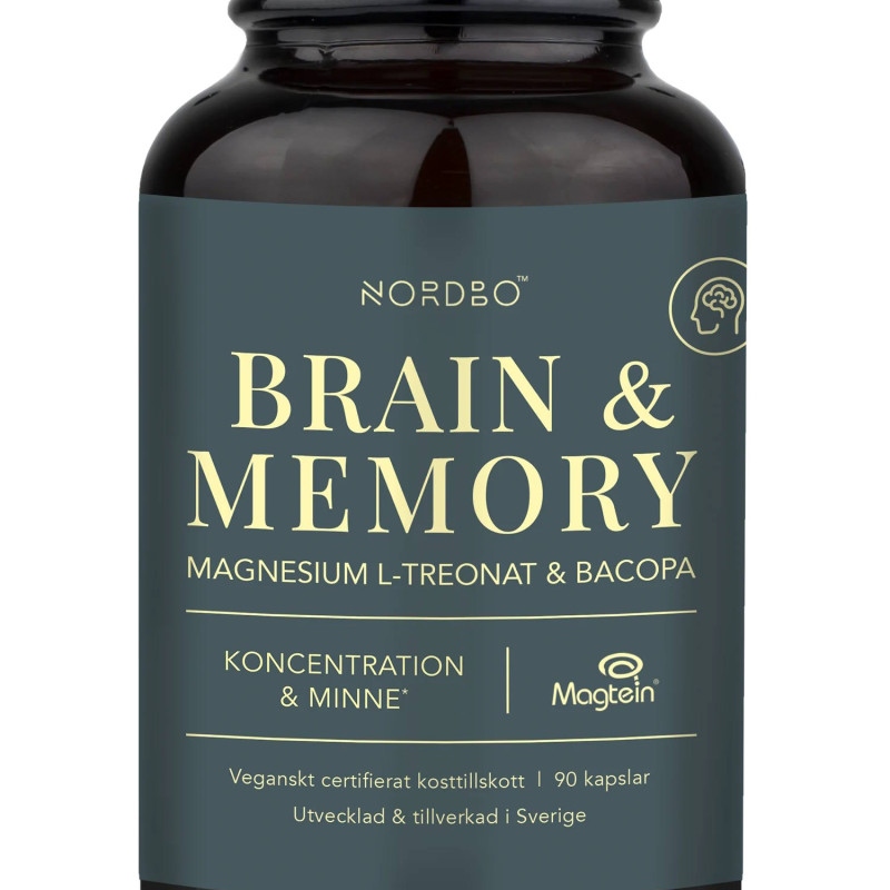 Nordbo brain & memory magnesium Magnesiumtreonaatti (90 kapselia)