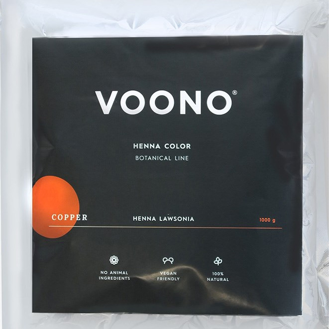 Voono Henna-kasvihiusväri, kupari 1 kg,