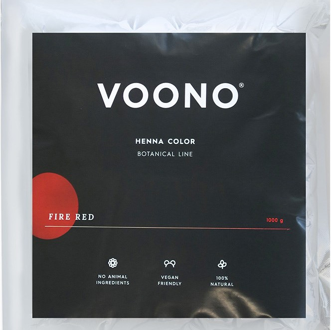 Voono Henna-kasvihiusväri, kirkkaanpunainen 1 kg
