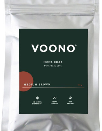 VOONO Henna-kasvihiusväri, ruskea 100g