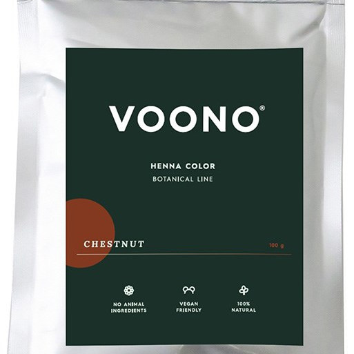 VOONO Henna-kasvihiusväri, kastanja 100g