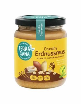 Terrasana maapähkinävoi crunchy luomu 250g