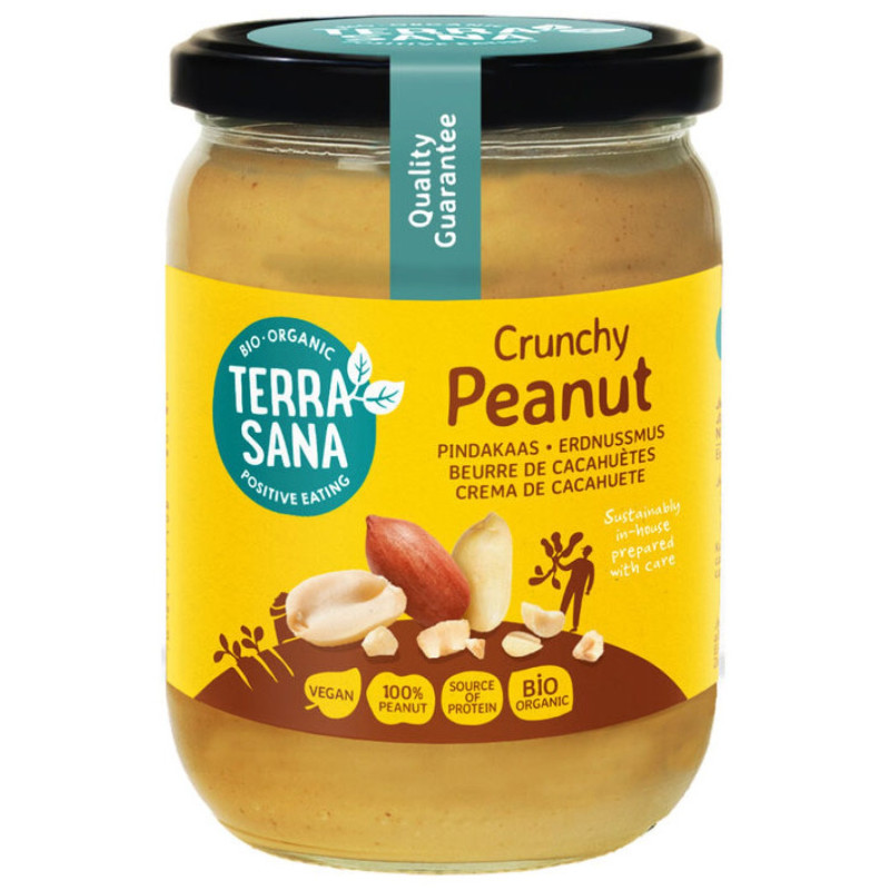 Terrasana maapähkinävoi crunchy luomu 500g